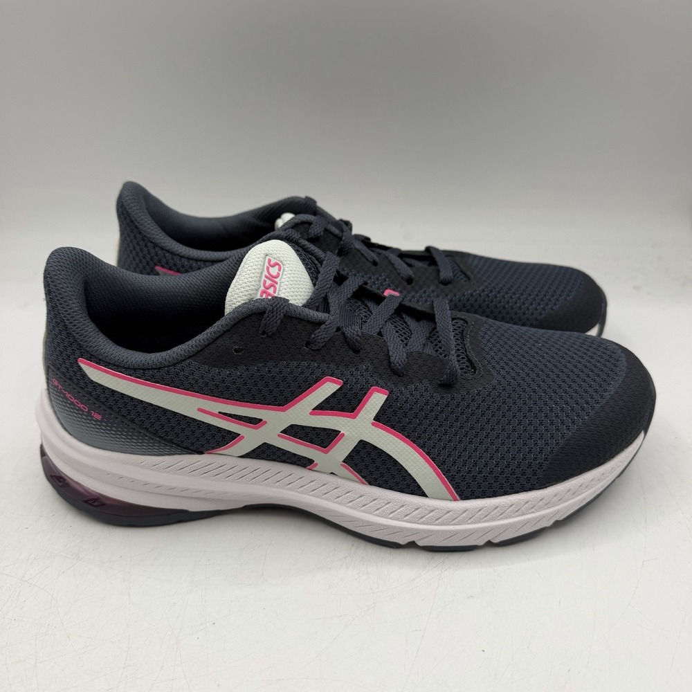 Asics GT-1000 12 GS Running Shoes KIDS Sz 6.5 Navy Blue Pink Sneakers 1014A296